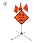 Roll Up Sign & Stand - Diamond Grade Aluminum Road Work Ahead Roll Up Traffic Signs